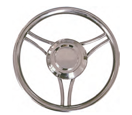 Tekne Dümen Simidi 35 cm Tipo 22 Krom, Dümen Simidi